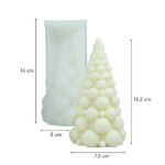 Kaars mal - Kerstboom bolletjes