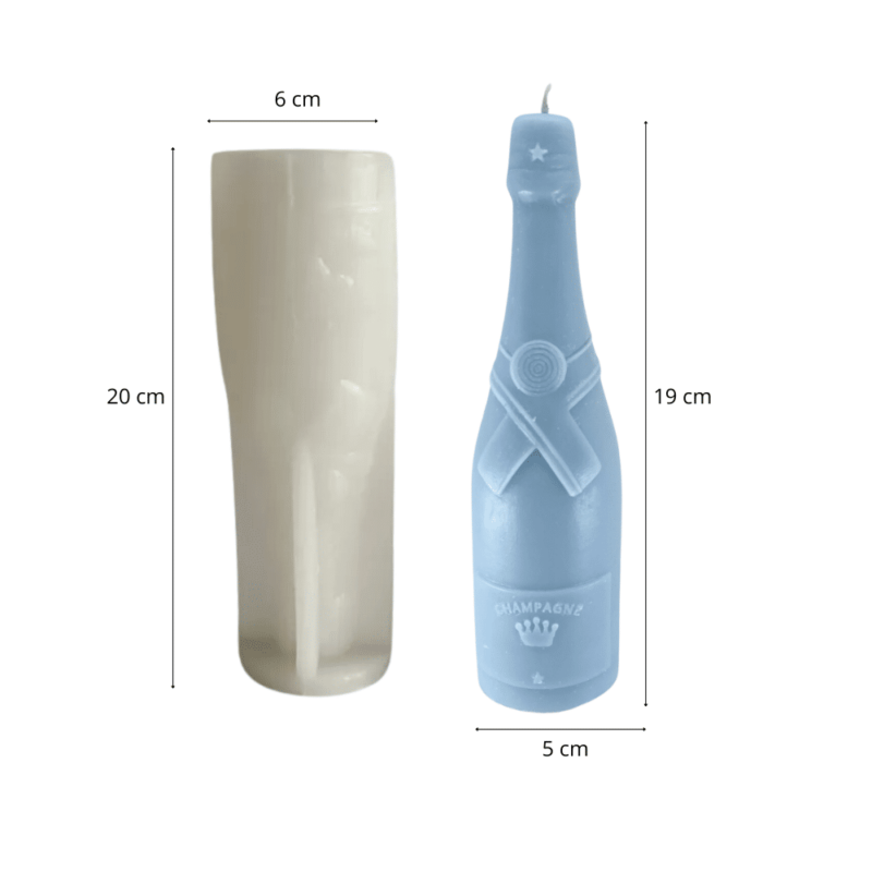 Kaars mal Champagne Fles XXL