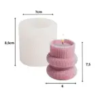 Kaars mal Streepjes Pilaar