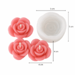 Kaars mal Kleine Bloemen Set 3 Stuks