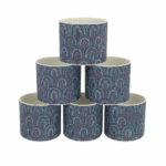 Kaars potten Regenboog Blauw