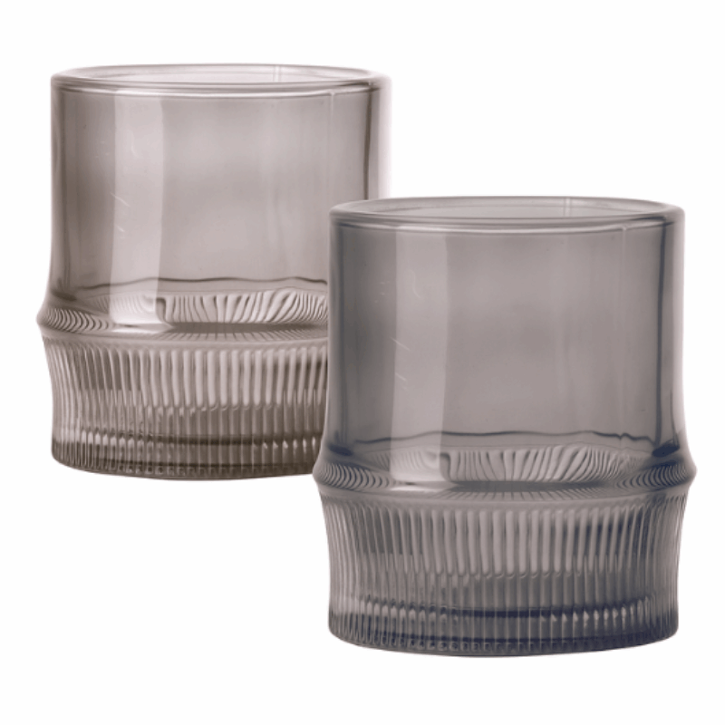 Kaars Potten – 2 Delig – Grijs