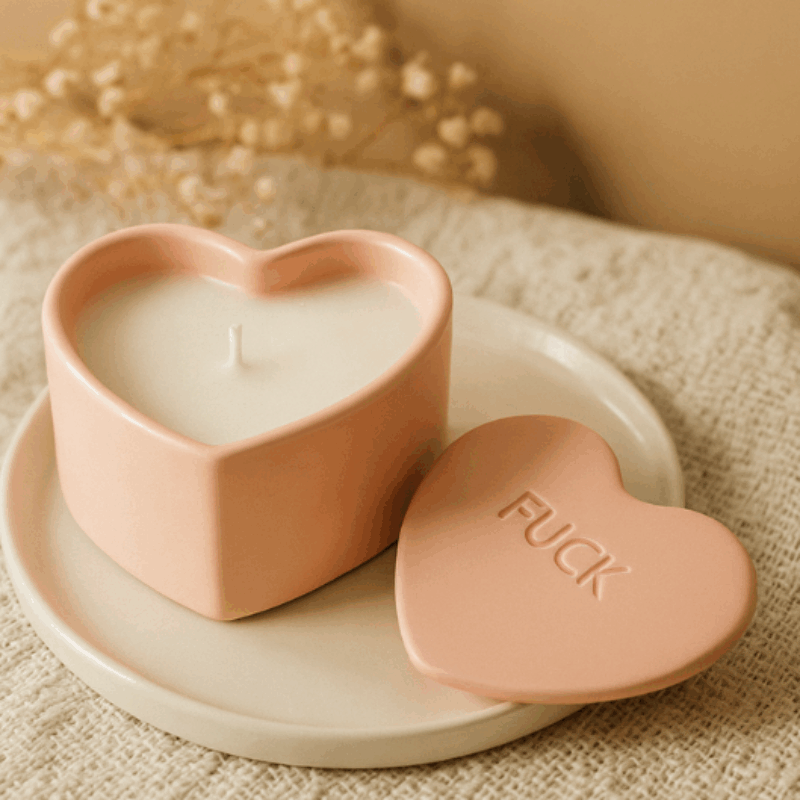 Kaars Potten – Housevitamin Hartvormig “FUCK”